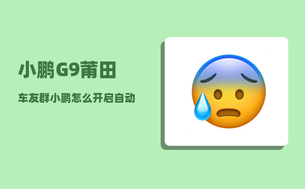 小鹏G9莆田车友群_小鹏怎么开启自动驾驶-图1