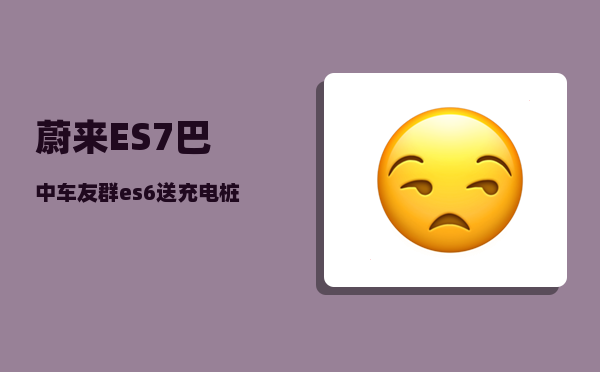 蔚来ES7巴中车友群_es6送充电桩么-图1