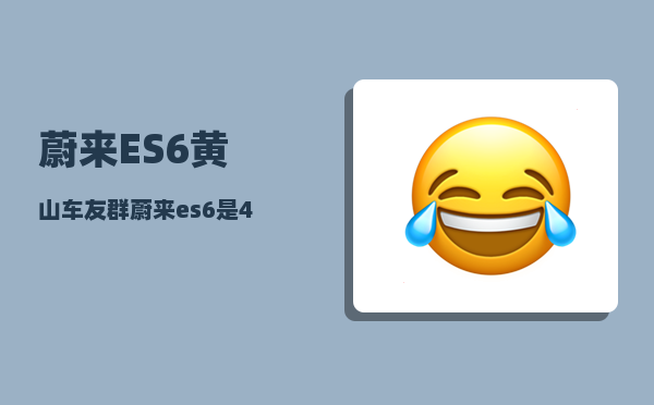 蔚来ES6黄山车友群_蔚来es6是400v还是800v-图1