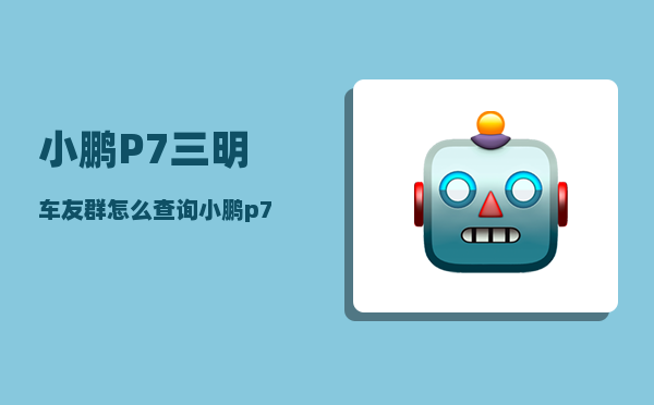 小鹏P7三明车友群_怎么查询小鹏p7有没有NGP-图1
