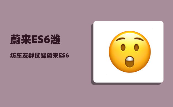 蔚来ES6潍坊车友群_试驾蔚来ES6跟威马W6感觉差不多啊-图1