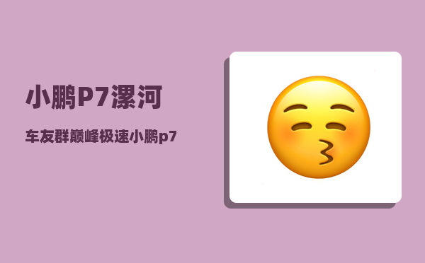 小鹏P7漯河车友群_巅峰极速小鹏p7怎么开-图1