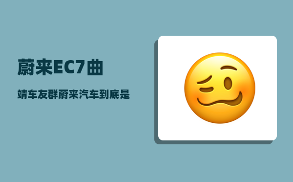 蔚来EC7曲靖车友群_蔚来汽车到底是一家什么样的公司-图1