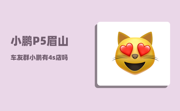 小鹏P5眉山车友群_小鹏有4s店吗-图1