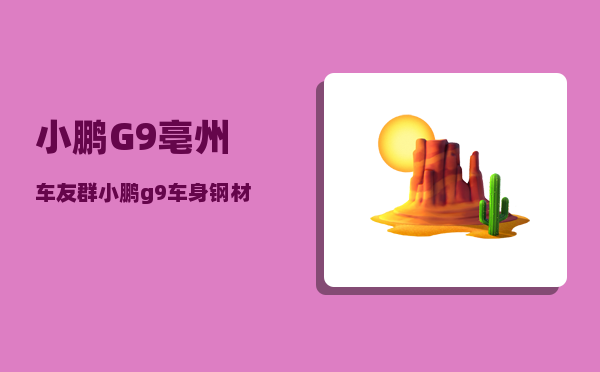 小鹏G9亳州车友群_小鹏g9车身钢材结构-图1