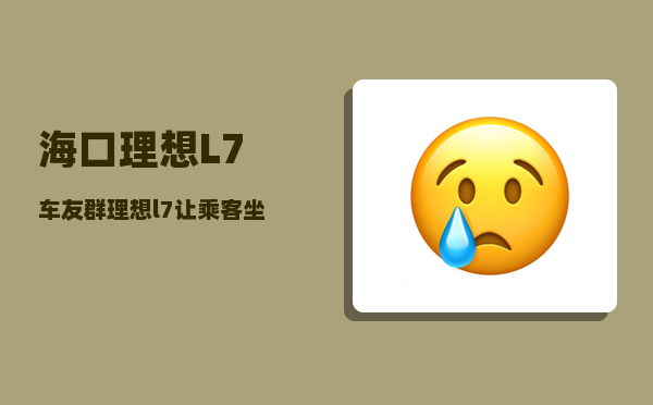 海口理想L7车友群_理想l7让乘客坐车怎么开门-图1