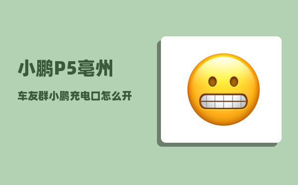 小鹏P5亳州车友群_小鹏充电口怎么开-图1
