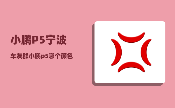 小鹏P5宁波车友群_小鹏p5哪个颜色较优看-图1