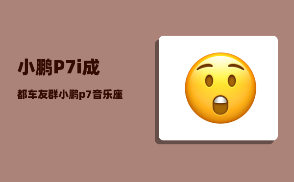 小鹏P7i成都车友群_小鹏p7音乐座舱怎么设置最佳-图1