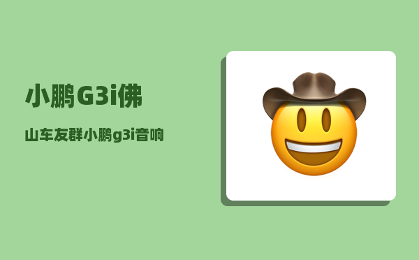 小鹏G3i佛山车友群_小鹏g3i音响主机位置-图1