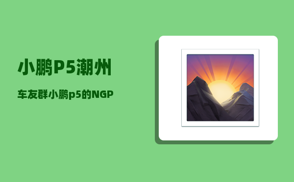 小鹏P5潮州车友群_小鹏p5460有哪些配置-图1
