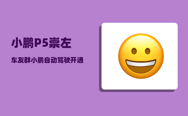 小鹏P5崇左车友群_小鹏自动驾驶开通了哪些城市-图1