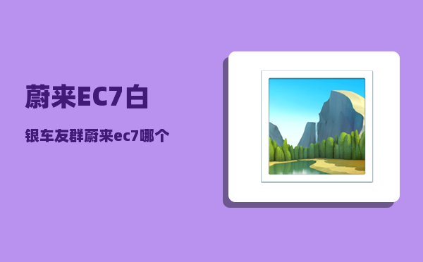 蔚来EC7白银车友群_蔚来ec7哪个颜色较优看-图1