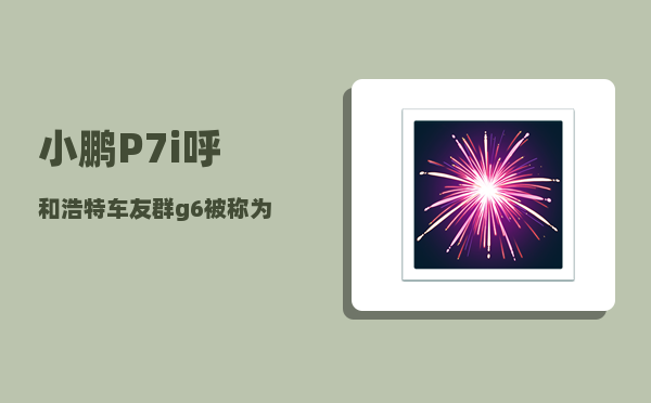 小鹏P7i呼和浩特车友群_g6被称为什么-图1