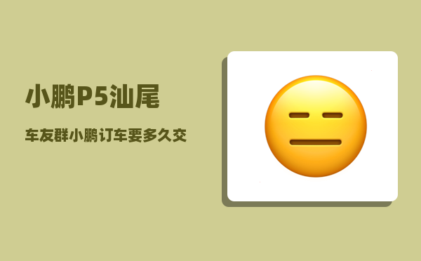 小鹏P5汕尾车友群_小鹏订车要多久交付-图1