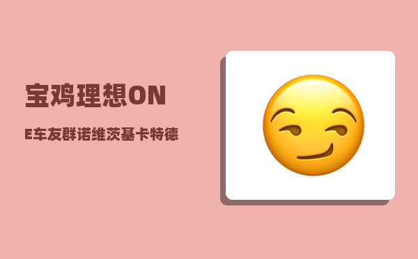 宝鸡理想ONE车友群_诺维茨基卡特德怀恩-图1