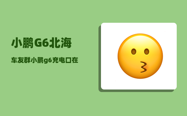 小鹏G6北海车友群_小鹏g6充电口在什么位置-图1