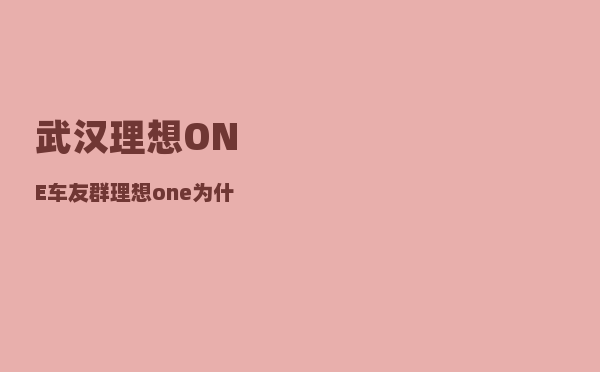 武汉理想ONE车友群_理想one为什么停产-图1