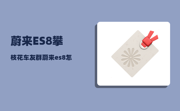 蔚来ES8攀枝花车友群_蔚来es8怎么用高德导航-图1