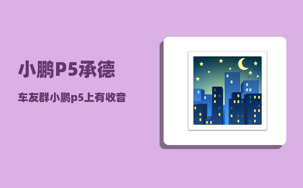 小鹏P5承德车友群_小鹏p5上有收音机吗-图1