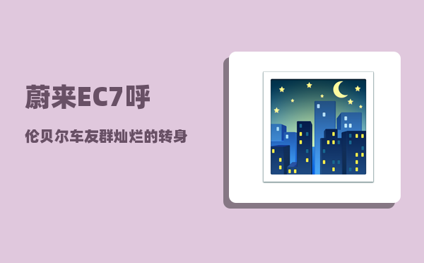 蔚来EC7呼伦贝尔车友群_灿烂的转身苏菲开的什么车-图1