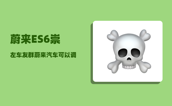蔚来ES6崇左车友群_蔚来汽车可以调表吗-图1