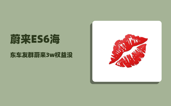 蔚来ES6海东车友群_蔚来3w权益没了是什么-图1