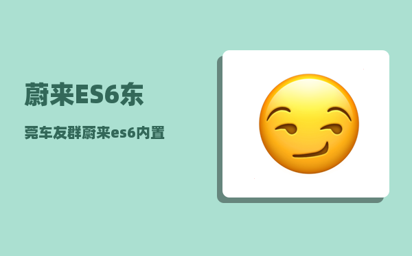 蔚来ES6东莞车友群_蔚来es6内置etc怎么激活-图1