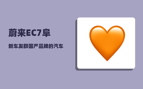 蔚来EC7阜新车友群_国产品牌的汽车到底哪个品牌实力最强-图1
