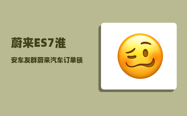蔚来ES7淮安车友群_蔚来汽车订单锁定是不是要付全款-图1