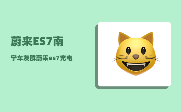蔚来ES7南宁车友群_蔚来es7充电要多久-图1