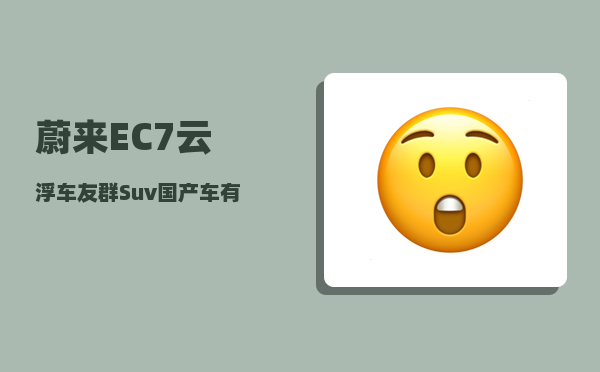 蔚来EC7云浮车友群_Suv国产车有多少个品牌-图1