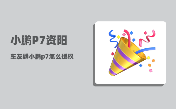 小鹏P7资阳车友群_小鹏p7怎么授权另部手机-图1