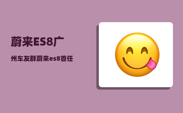 蔚来ES8广州车友群_蔚来es8首任车主权益-图1