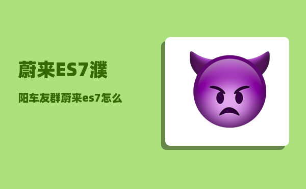 蔚来ES7濮阳车友群_蔚来es7怎么熄火-图1