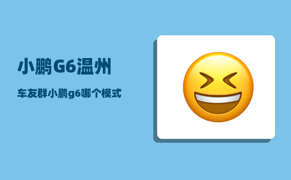 小鹏G6温州车友群_小鹏g6哪个模式最省电-图1