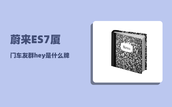 蔚来ES7厦门车友群_hey是什么牌子-图1