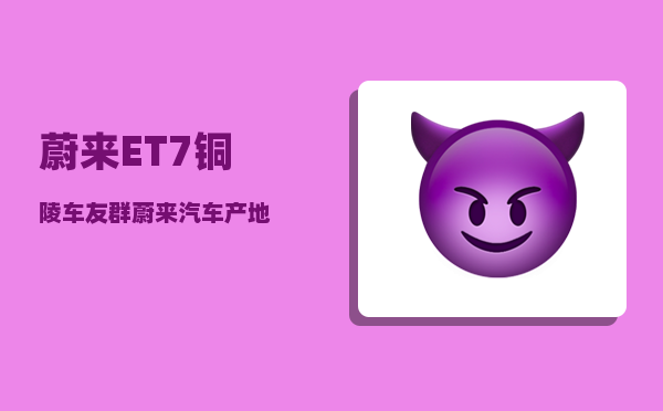蔚来ET7铜陵车友群_蔚来汽车产地-图1