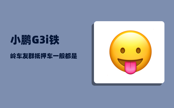 小鹏G3i铁岭车友群_抵押车一般都是卖给谁了-图1