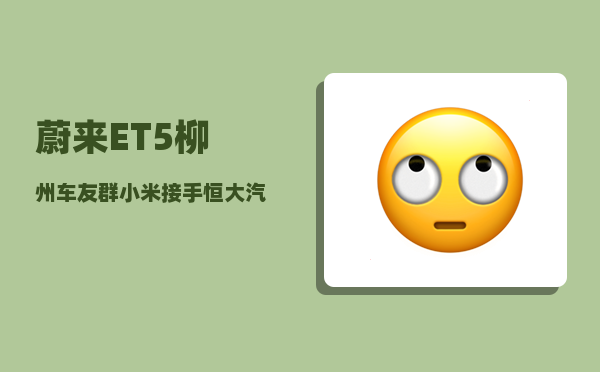 蔚来ET5柳州车友群_小米接手恒大汽车的可能性有多大-图1