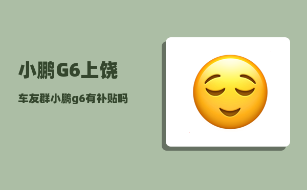 小鹏G6上饶车友群_小鹏g6有补贴吗-图1