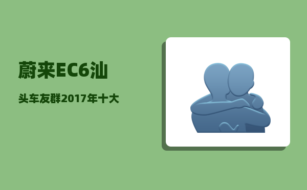 蔚来EC6汕头车友群_2017年十大经济年度人物-图1