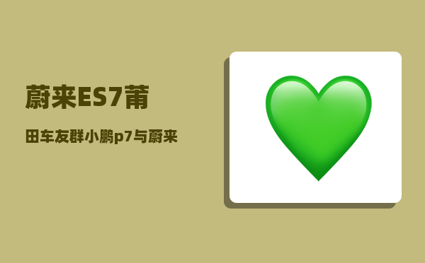 蔚来ES7莆田车友群_小鹏p7与蔚来e7哪款性价比更高-图1