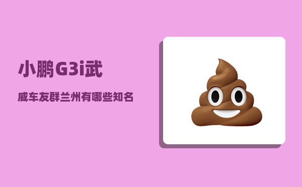 小鹏G3i武威车友群_兰州有哪些知名企业-图1
