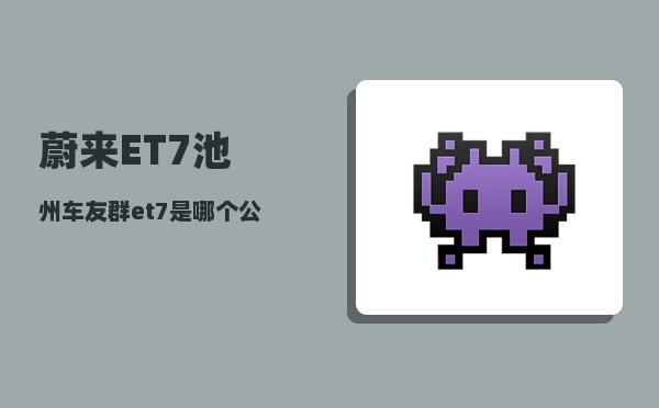 蔚来ET7池州车友群_et7是哪个公司生产的-图1