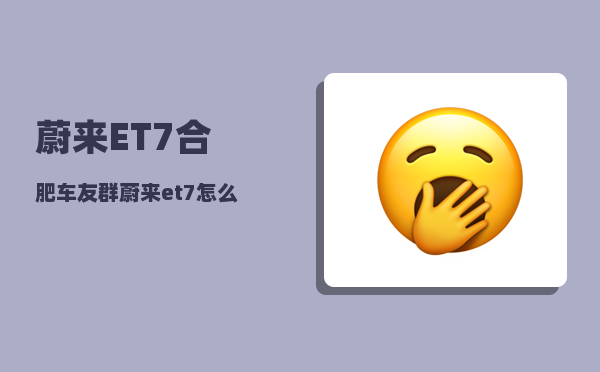 蔚来ET7合肥车友群_蔚来et7怎么充电桩充电-图1