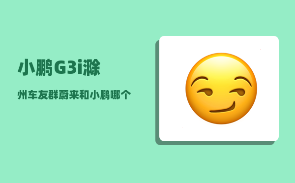 小鹏G3i滁州车友群_蔚来和小鹏哪个好一点-图1