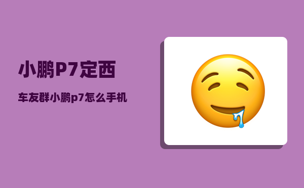 小鹏P7定西车友群_小鹏p7怎么手机控制-图1