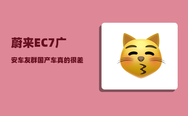蔚来EC7广安车友群_国产车真的很差劲吗-图1