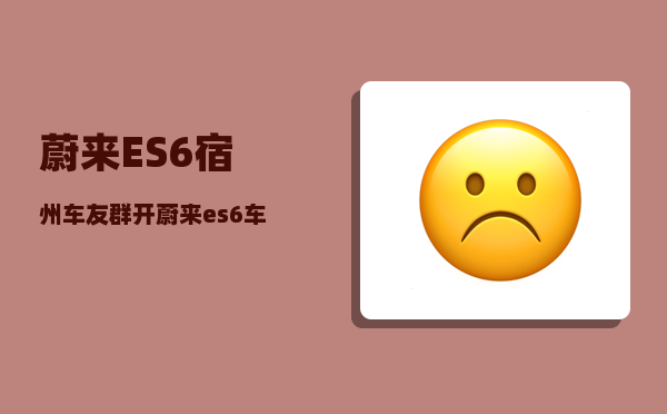 蔚来ES6宿州车友群_开蔚来es6车的都是什么人-图1